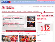 Tablet Screenshot of berliner-feuerwehr.de